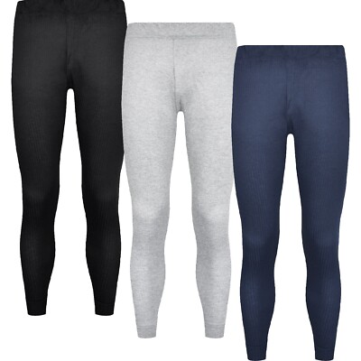 3er Pack Herren Thermo Unterhose Lang Skiunterwäsche Long Johns Baumwolle