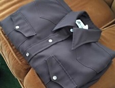 Vintage Western Shirt 60s 70s Texas Mesquite Niver Pearl Snaps Mens L 16 35 RARE