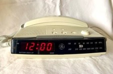 GE 1980s Vintage Telephone FM/AM Clock Radio Alarm 12 Number Memory Model 2-9710