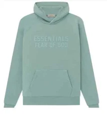 Fear of God Essentials Hoodie Sycamore/Haze Blue  (Size Medium)