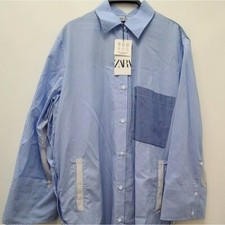 ZARA MULTIWAY PATCHWORK DRESS BLUE/WHITE SIZE  S | 2752/367/044