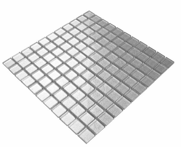 Silber Mit Glitzer Glasmosaik, Mosaik Fliesen, Kristall Fliesen Hochglanz-image