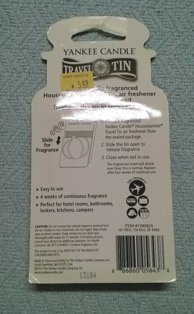 Yankee Candle Travel Tin Air Fresheners Limited Edition Spiced