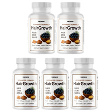 Hair Growth Supports Natural Hair Vitality Skin Health Supplement, 5 Bottles