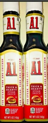 2 Bottles of A.1. ''Thick & Hearty'' Steak Sauce FAST FREE SHIPPING 