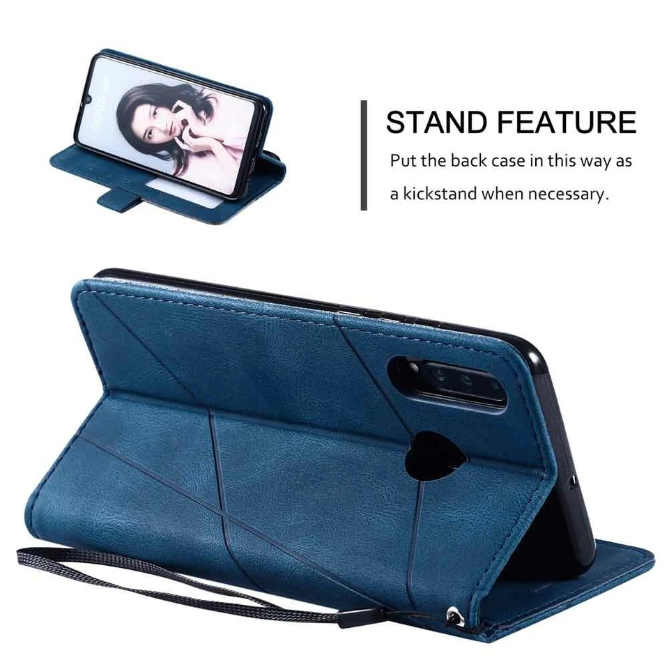 For Huawei P30 Lite P40 Pro Mate 20 Lite Wallet Card Holder Leather Case Cover - Image 2 of 4