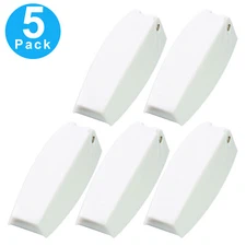 5 PACK RV Camper WHITE Rounded BAGGAGE Door Catch Compartment latch Holders