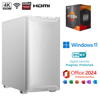 Büro PC Ryzen 7 8x 3,80GHz 16GB RAM 2000GB SSD 3TB HDD Windows 11 Office 2024 w