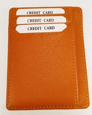 Top quality ENGLISH TAN Nappa leather front pocket mini wallet - RFID protected