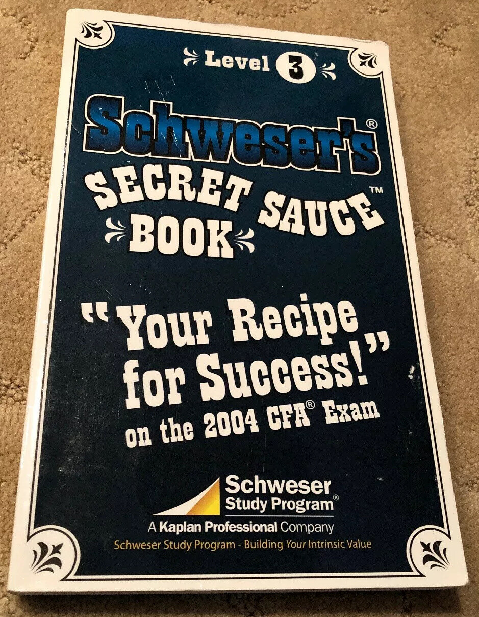 Schweser’s Secret Sauce Book CFA Exam Level 3 2004-image