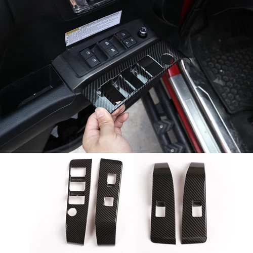 ABS Carbon Fiber Interior Dash Trim Cover Set Fits 2016-2023 Toyota Tacoma - Picture 22 of 44