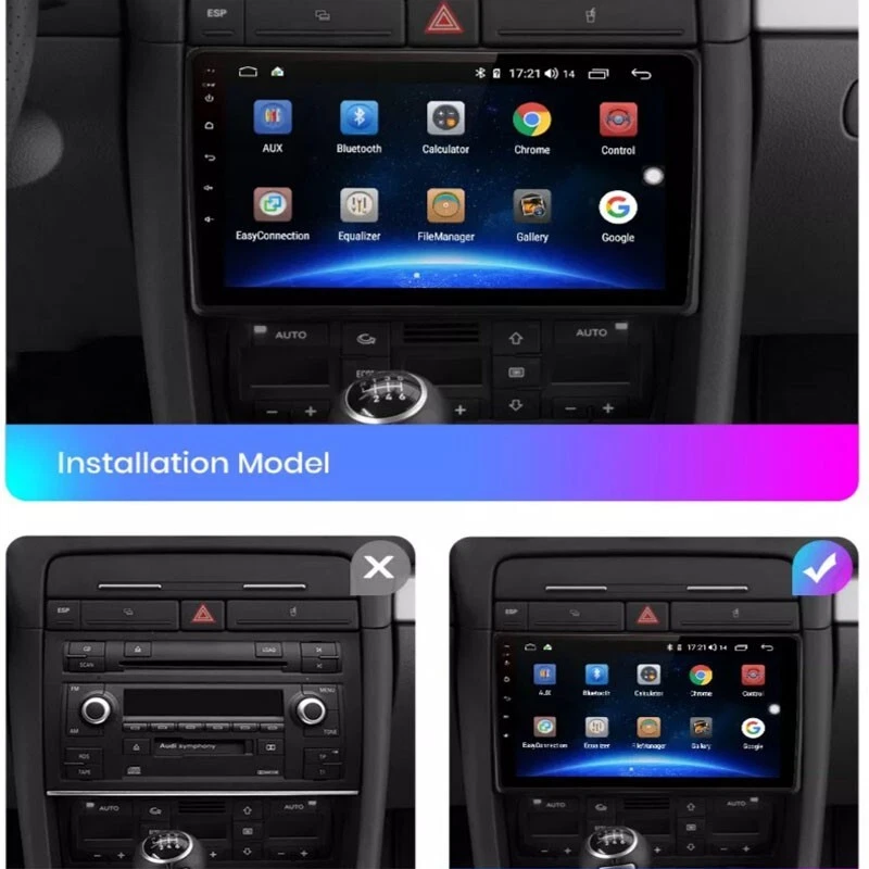Radio Pantalla Android 12 GPS USB CARPLAY BT RDS WIFI para AUDI A4 Seat Exeo - Imagen 2 de 4