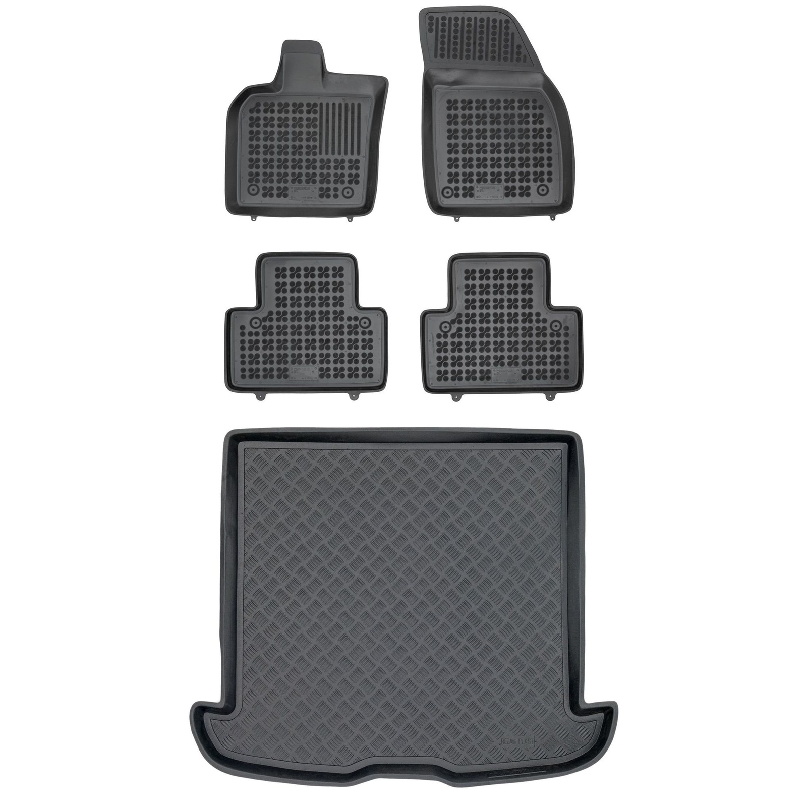Tapis de sol Volvo V50 2004 et bac de coffre auto en PE
