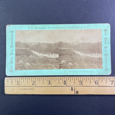 Newcomb New York Hudson River Bend Stereoview S.R. Stoddard c1870s Y9785