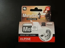 Alpine MotoSafe Tour Motorcycle Reusable Ear Plugs for Wind Noise Reduction 