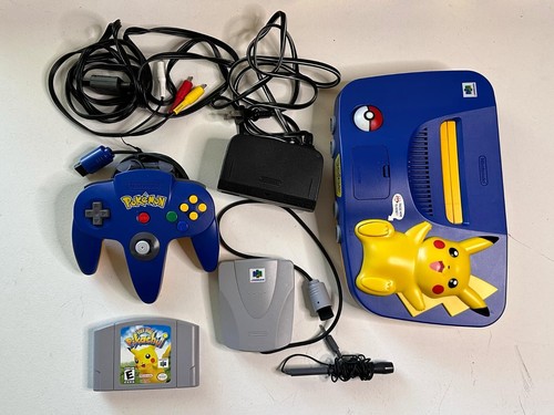 Pikachu Nintendo 64 Console Set Toys R Us Edition With Original Box USA - Picture 3 of 14
