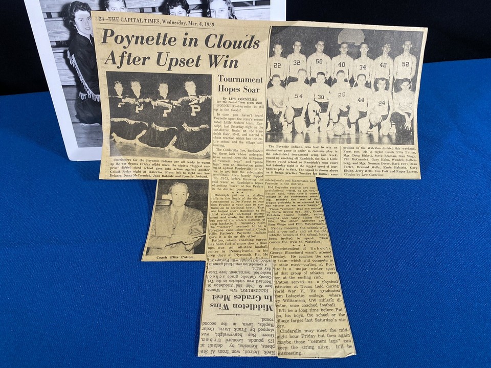 Vintage 1959 Wisconsin High School Cheerleaders Photo