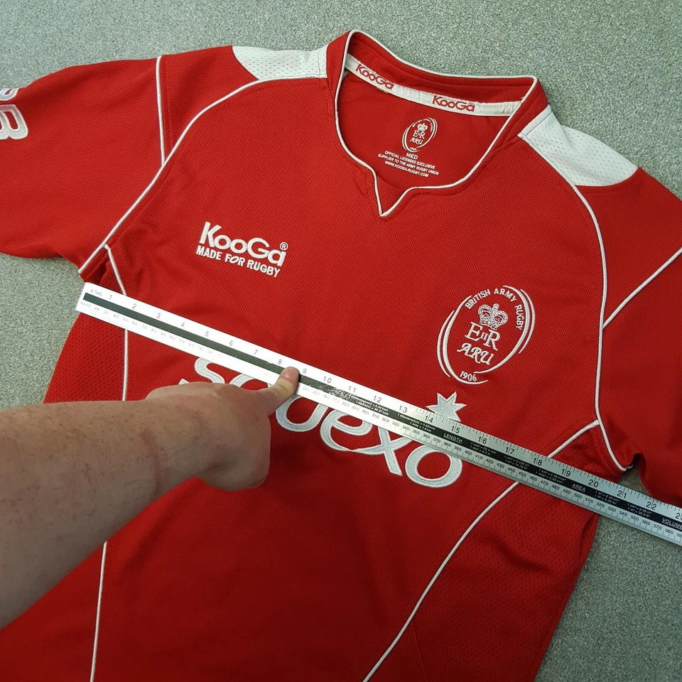 British Army Rugby Shirt Medium Red Kooga Mens Jersey Sodexo 2010 Armed Forces - Image 4 of 4