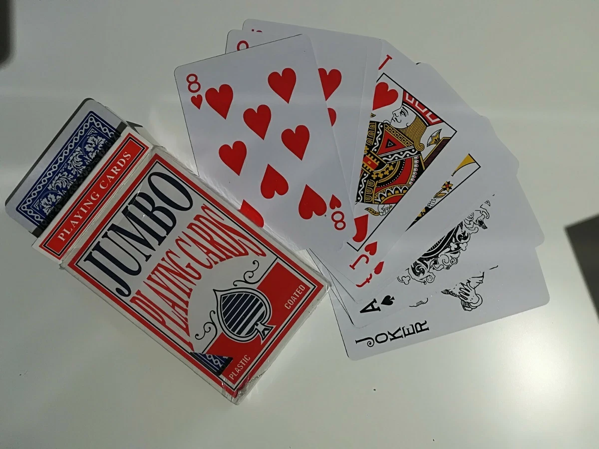 2x Carte da poker in plastica professionali con design impermeabile con quattro segnapunti