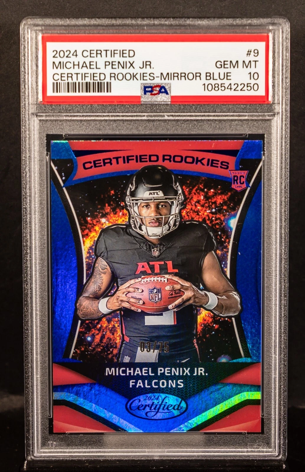 Michael Penix Panini Certified Certified Rookies #9 Mirror Blue