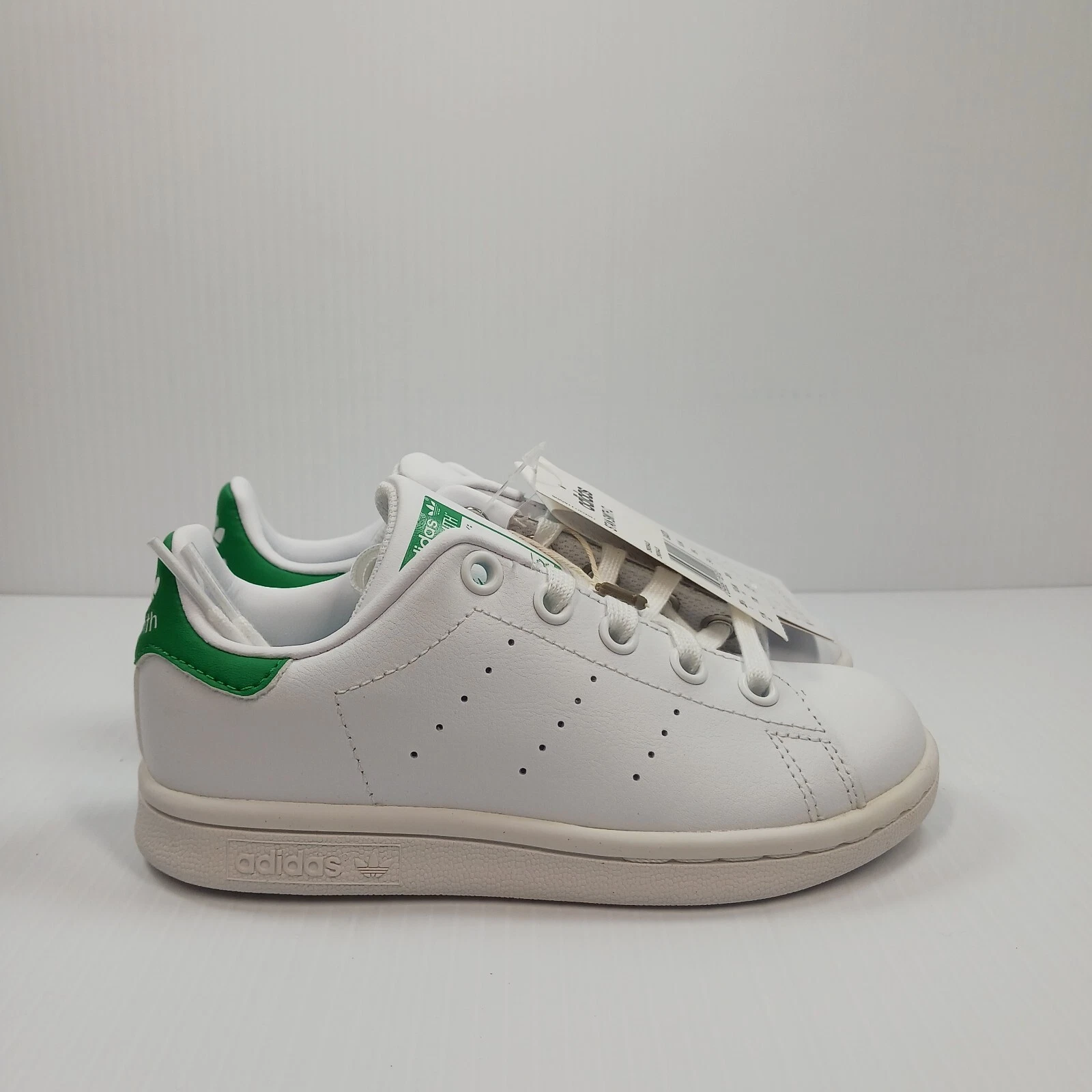 Scarpe Adidas bambino Stan Smith Originals 11K Primegreen basse bianco verde APC 011001