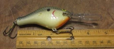 Worden's 400 Cedar Wood White Silver Scales Green Back No Rattle Crankbait Lure