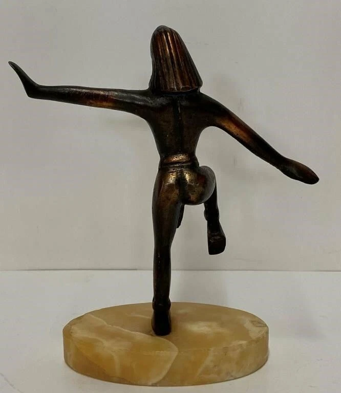 BRONZE EGYPTIAN DANCER STATUE 7.2" Foto 4 de 4