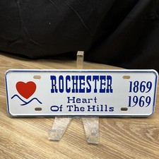1969 Rochester Heart Of The Hills Booster License Plate Topper Michigan 1969 Rochester Heart Of The Hills Booster License Plate Topper Michigan