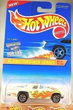 1996 Hot Wheels #384 Flamethrower Series 1/4 '57 T-BIRD White Pink-Tampo&HWLogo