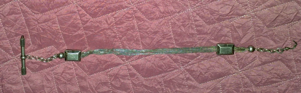 CATENA D'EPOCA IN ARGENTO per orologio - Immagine 2 di 4