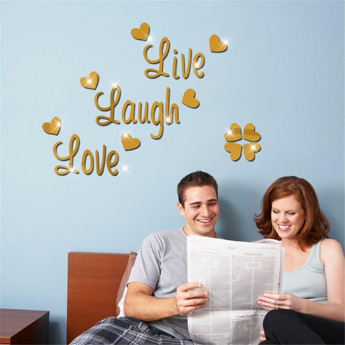 3D Mirror Wall Sticker Decal Love Letter Art Vinyl Removable for Home Room Decor - Picture 2 of 17