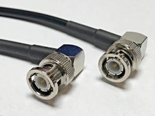 BNC Male Angle to BNC Male Angle RG8X Low Loss Coax Cable Pick Length USA Lot