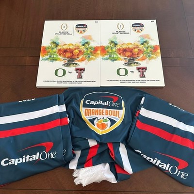 2024 Capital One Orange Bowl Oregon vs Texas Tech Programs and Scarf Bundle