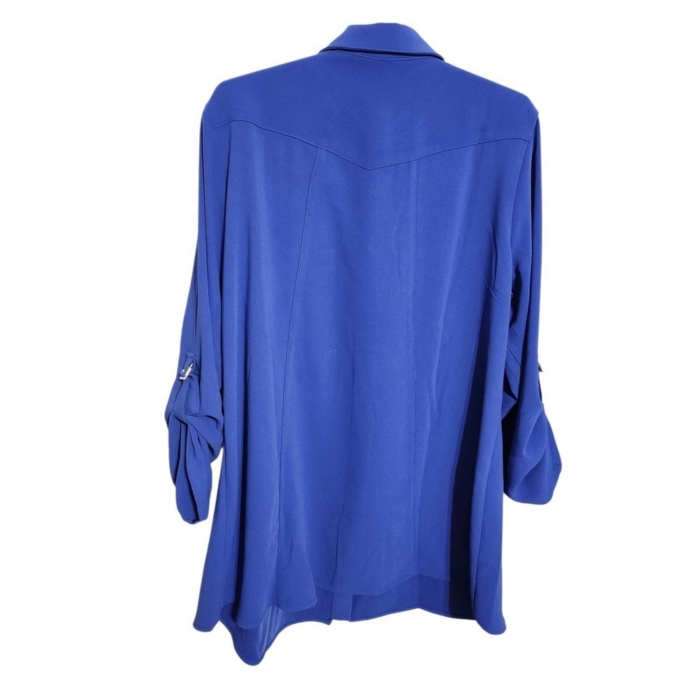 Soft Surroundings Blue Polyester Button Front Rol… - image 10