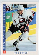 1993-94 Score #87 Uwe Krupp New York Islanders