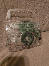 Clear Tunes CT-17A Portable AM/FM Radio - See Through Radio Tested Works Read V