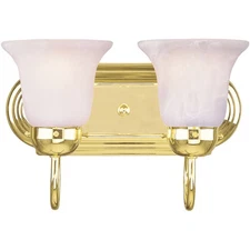 Livex Lighting 1072-02 Riviera Bathroom Vanity Light Polished Brass