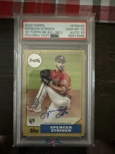 2022 Topps Series 2 - 1987 Topps Baseball Autographs Spencer Strider Psa 10/10