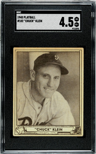 Chuck Klein #102 1940 Play Ball card