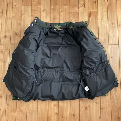 BAPE Woodland Camo Puffer Down Jacket a bathing ape NIGO Size L | eBay