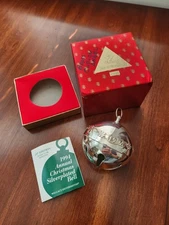 Wallace 1994 Silverplate Sleigh Bell Christmas Ornament In Box 