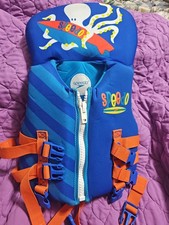 Speedo Infant Life Jacket Vest Kids Under 30Lbs Blue Orange.