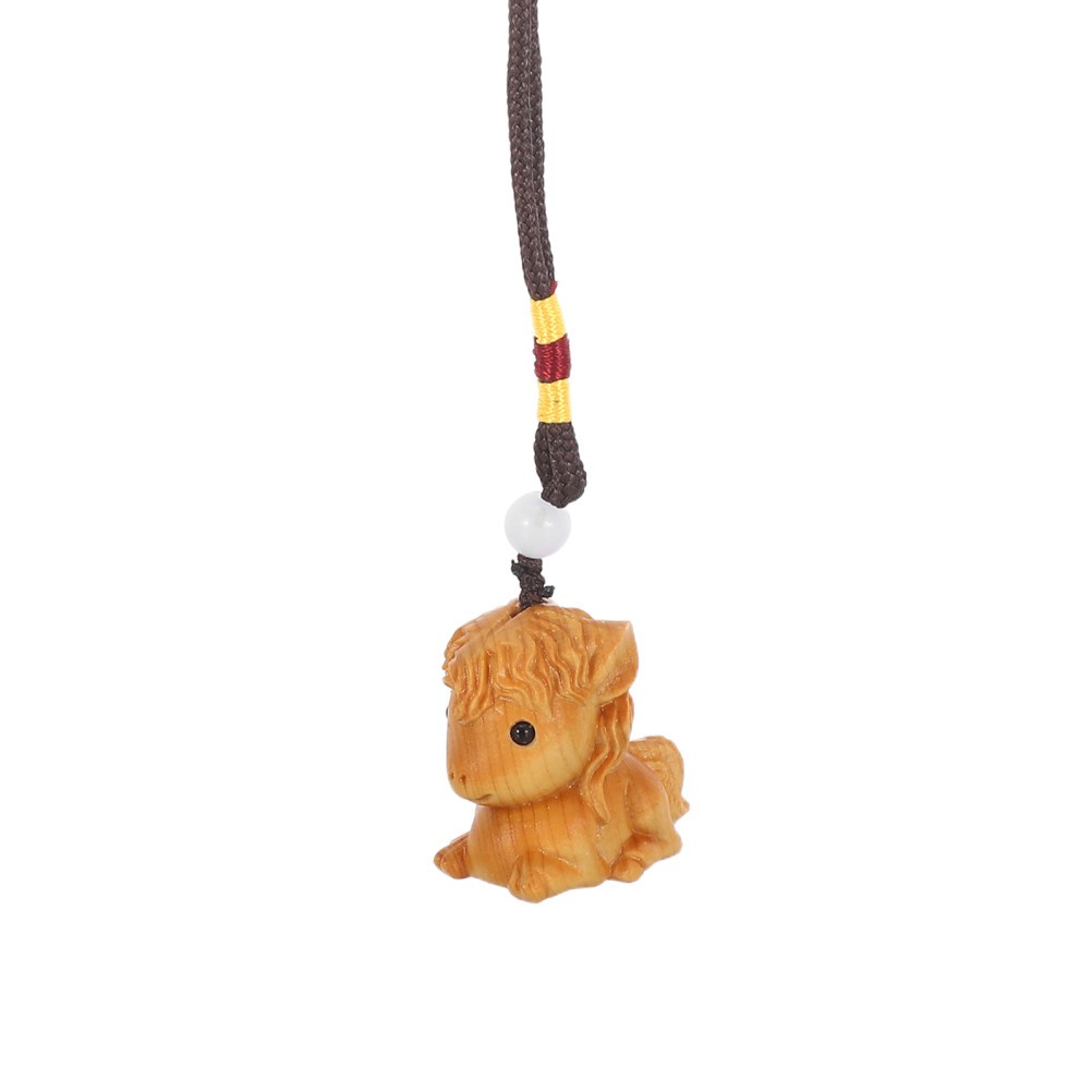 Thuja Pendant Cute Animal Figurines Decor Chinese Zodiac Horse Mini