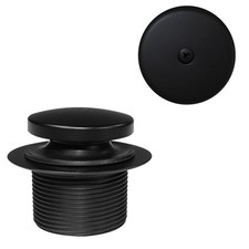 D93-62 1-1/2" Coarse Thread Tip-Toe Bathtub Drain Plug Trim Set with One-Hole...