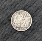1876 Liberty Seated Dime 10 Cents Without Stars Philadelphia Mint