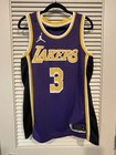 Authentic Anthony Davis Purple LA Lakers Statement Jersey Size Medium 44 Dri Fit