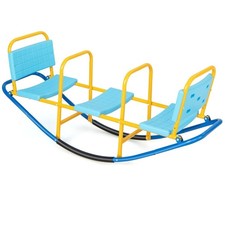 Northix 3 Sitzer Kinder Wippe Gartenwippe Schaukelwippe Blau bis 100kg Belastbar