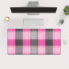 40 90cm1pc and gray plaid arrangement Pattern HD Printed Pad for Desk, Multi Fu