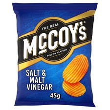 Box of 36 McCoy’s Salt & Malt Vinegar Grab Bag Crisps 45g