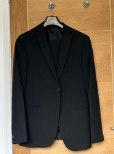 TM Lewin Black Suit  - Jacket 39R - Trousers 34R